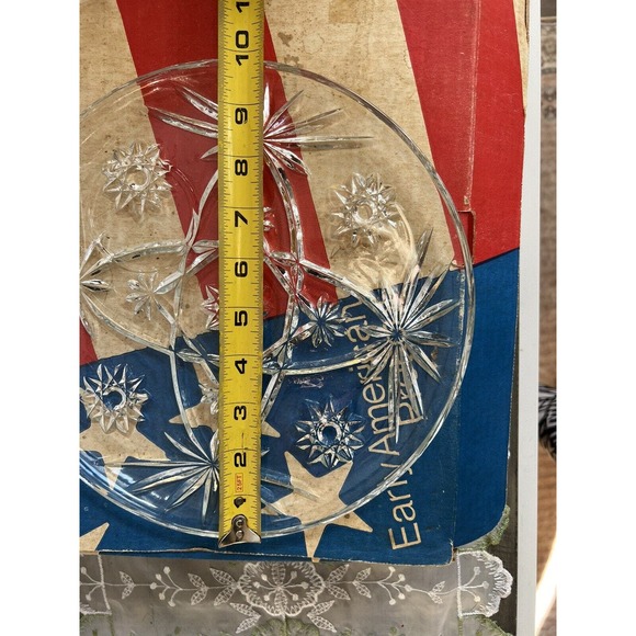 Vintage Anchor Hocking Early American Prescut Snack Set 8Pc Star of David NIB - Picture 7 of 8